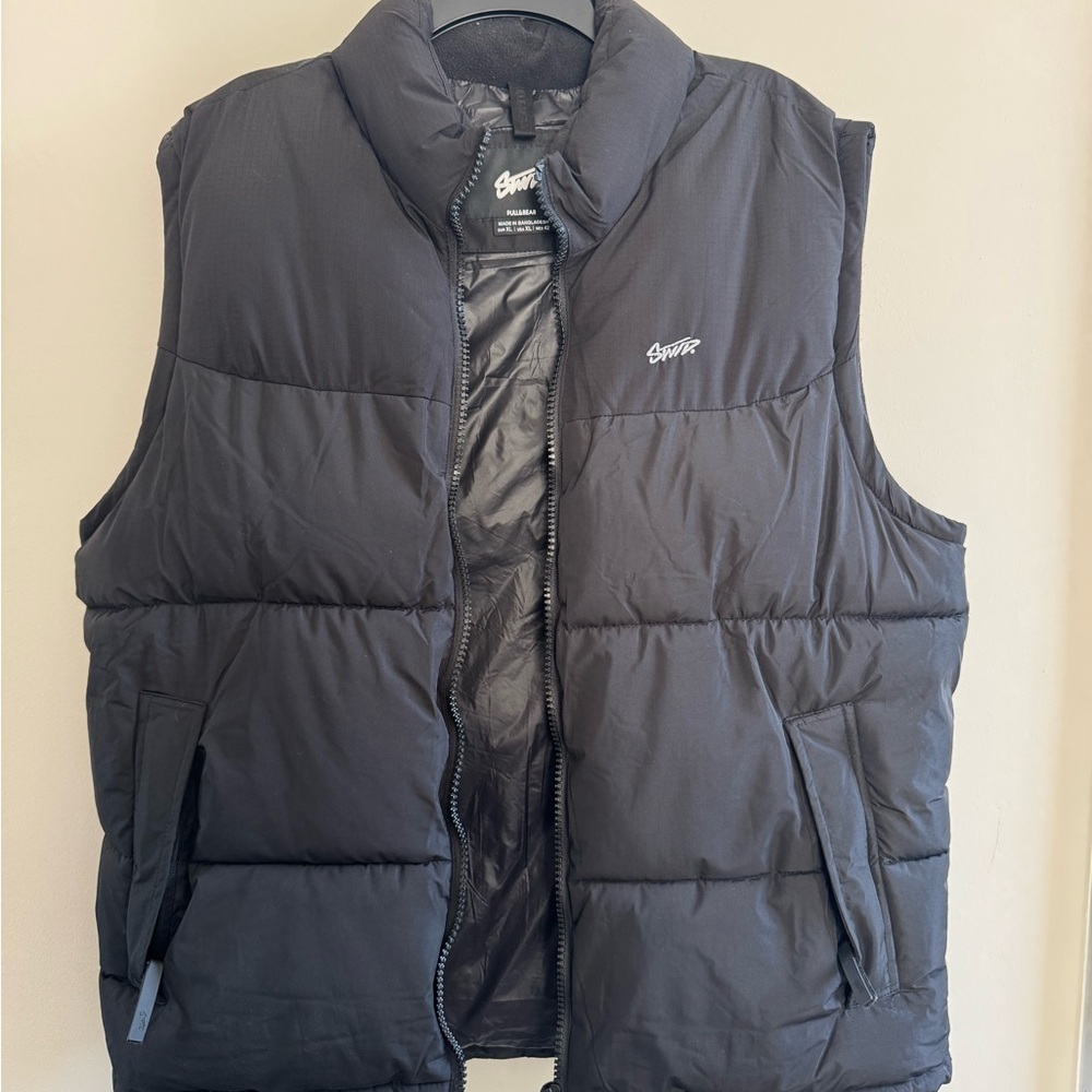 Starter Black Quilted Vest